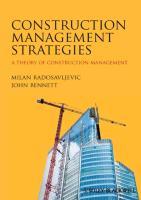 Construction Management Strategies: a Theory of Construction Management